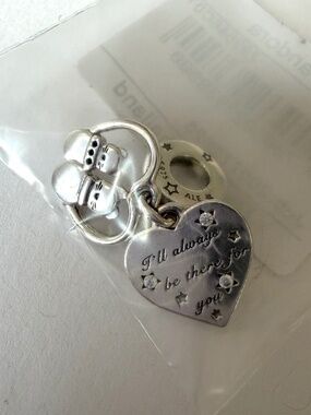 NWT Pandora Charm - I'll Always Be There For You Charm Cats Heart